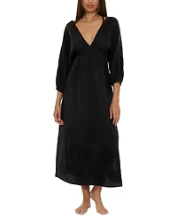 Trina Turk Women's Serene Cotton Gauze Back-Cutout Cover-Up Dress