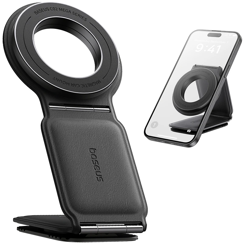 Baseus Magnetic Car Phone Mount Wireless Car Mount Fast Charge Charging Station,C02 Mega