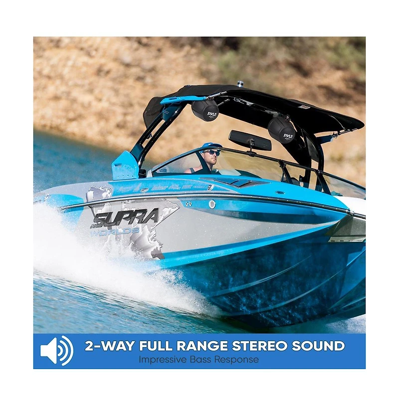 Pyle 5.25" Waterproof Off-Road Speakers, 1000 Watt, Pair