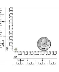 Bling Jewelry Tiny Cubic Zirconia Cz Flower Stud Earrings 14K Real Gold Screw back