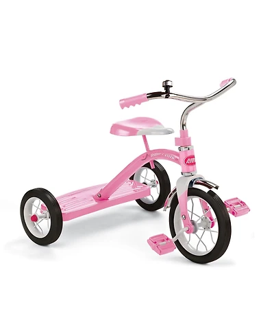 Radio Flyer 34GX Kids Classic Steel Framed Tricycle with Handlebar Bell, Pink