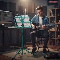 5 Core Music Stand Adjustable Desktop Book Stands Portable Sheet Holder All Metal Foldable Bookstand