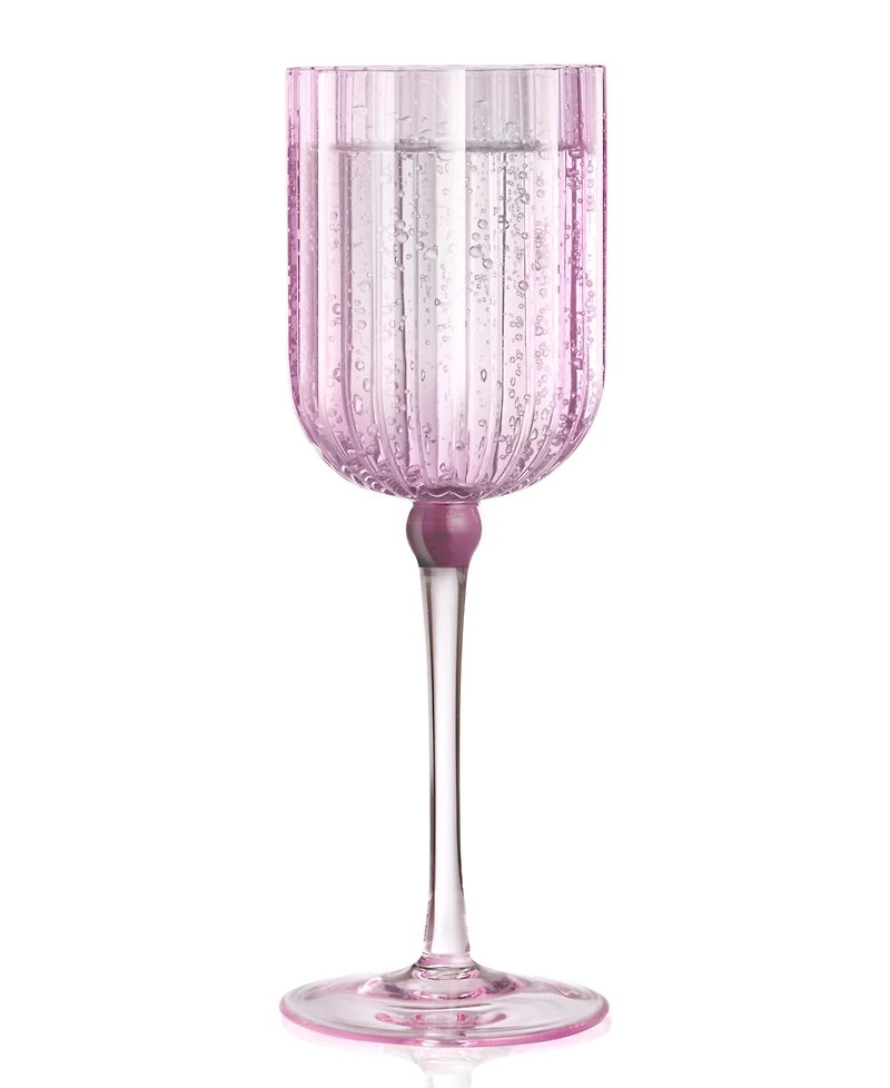 Qualia Glass Cranberry All Purpose Wine Glasses, Set of 4