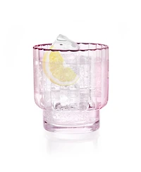Qualia Glass Cranberry Double Old-Fashioned Glasses, Set of 4