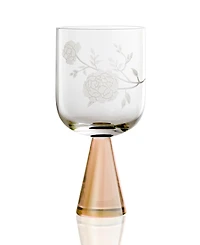 Qualia Glass Peony Goblets, Set of 2