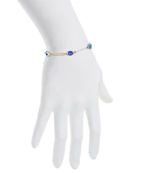 Unwritten Multi Color Evil Eye Paperclip Bracelet