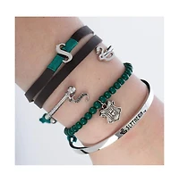 Harry Potter Slytherin Charm Friendship Bracelet Gift Set - 4 Pack