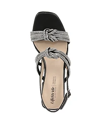 LifeStride Women's Celeste Angled Block Heel Square Open Toe Dress Slingbacks