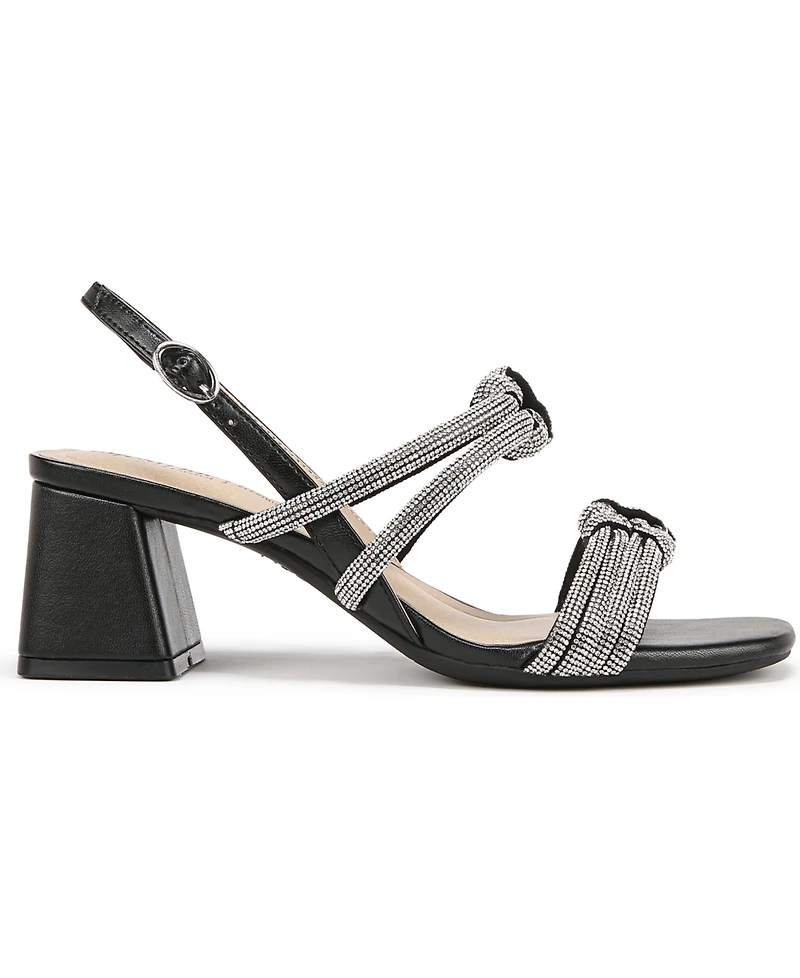 LifeStride Women's Celeste Angled Block Heel Square Open Toe Dress Slingbacks