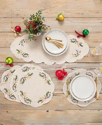 Lenox French Perle Holly Round Placemat, 16"
