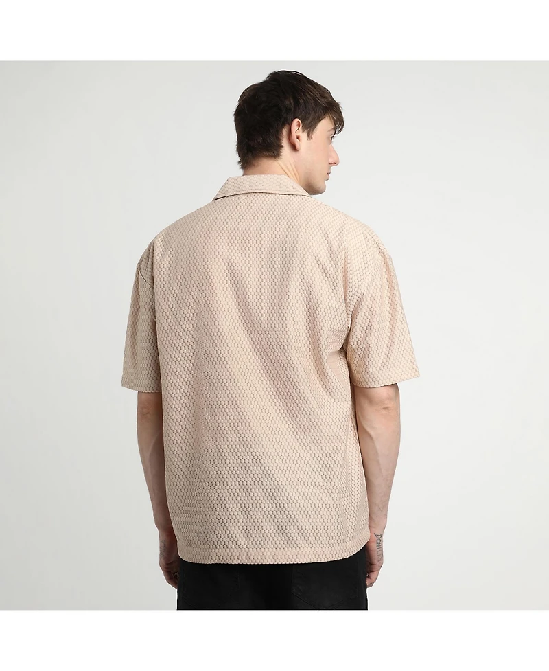 Campus Sutra Men's Splash Plaid Oversized Shirt
