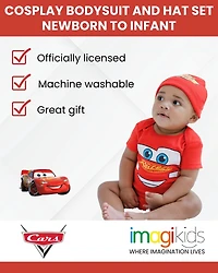Disney Baby Boys Cosplay Bodysuit & Hat Set Newborn to