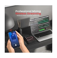 Pyle Compact Bluetooth 8-Channel Line Mixer with Usb Audio Interface