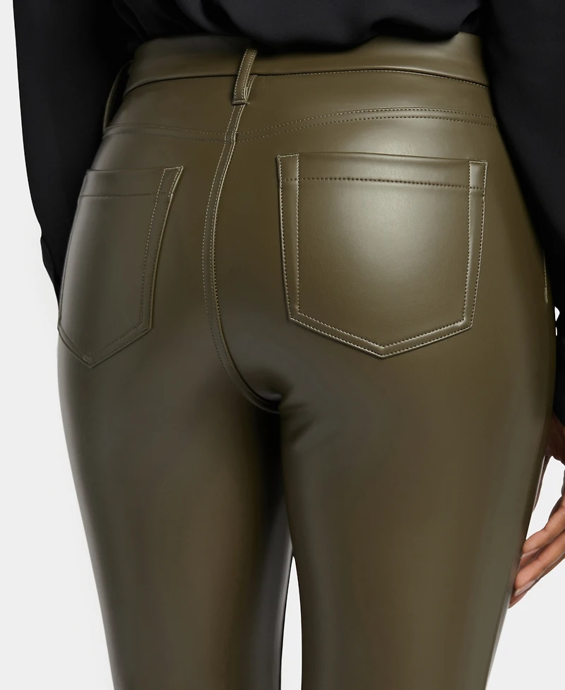 Nydj Women's Faux Leather Marilyn Straight Pants
