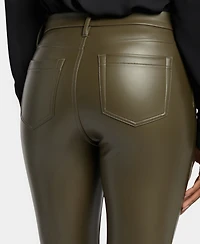 Nydj Women's Faux Leather Marilyn Straight Pants