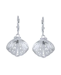Bling Jewelry Hawaiian Seaside Escape Set Sand Dollar, Starfish, Seashell Dangle Stud Earrings & Necklace 14K Gold-Plated .925 Sterling Silver
