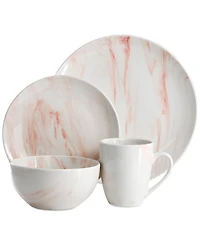 Elama Marble 16 Pc. Dinnerware Set, Service for 4