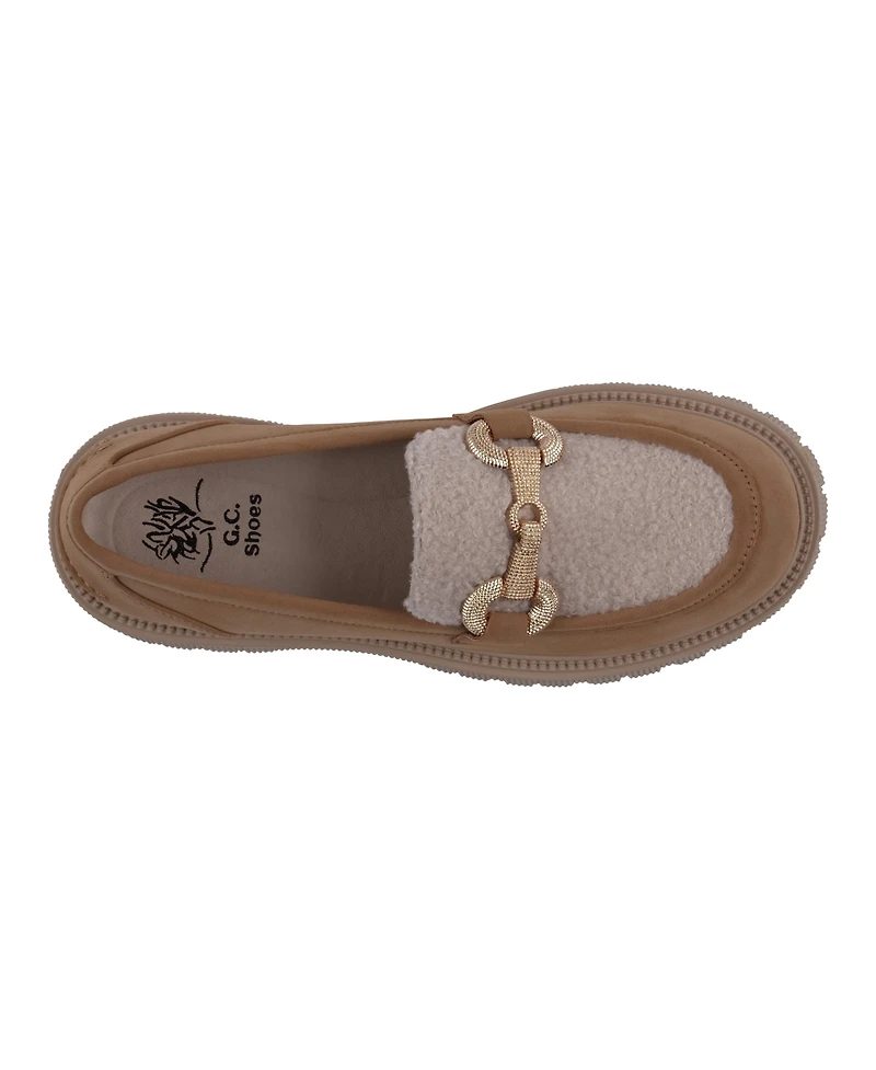 Gc Shoes Women's Vince Shearling Lug Sole Loafers