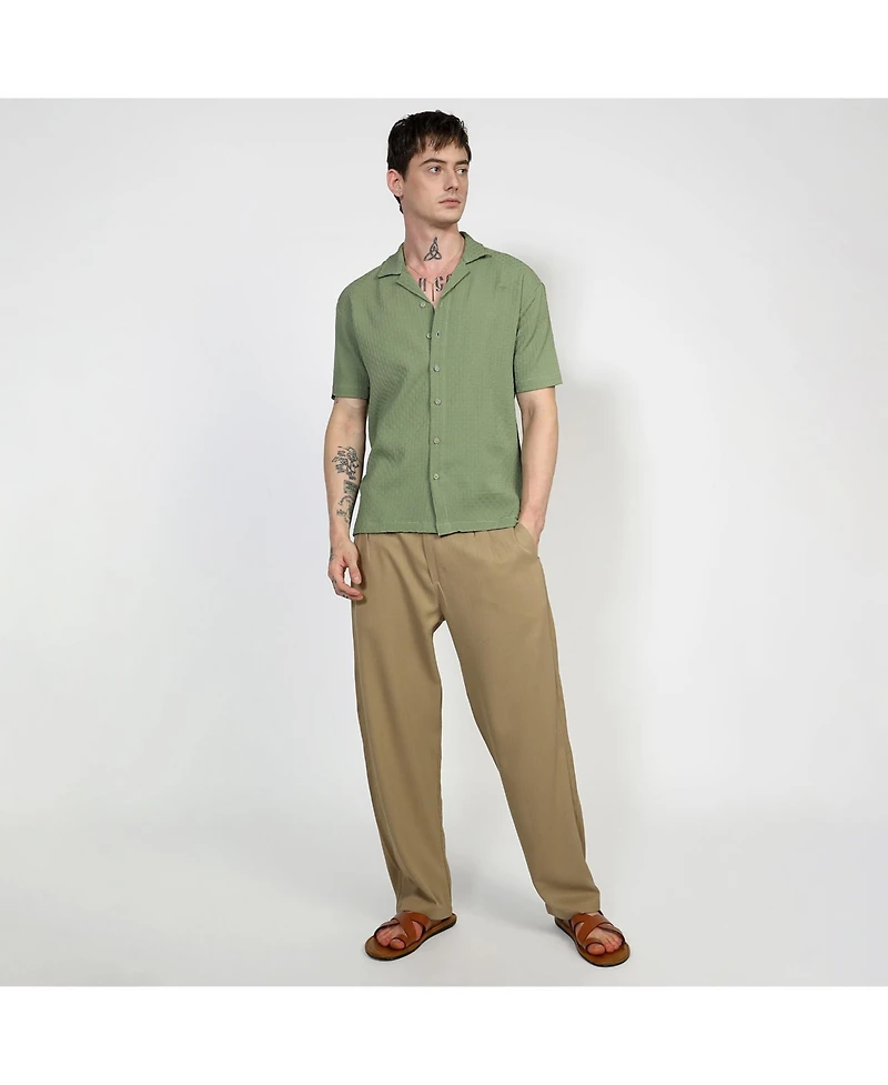 Campus Sutra Men's Multitrack Knit Oversized Shirt