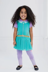 Paw Patrol Toddler Girls Hooded Cosplay T-Shirt Dress and Leggings Outfit Set