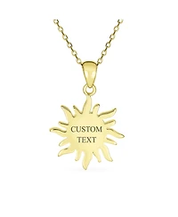 Bling Jewelry Irradiance Cz Accents Summer Beach Fun Created Orange Fire Opal Flaming Sunshine Star Sunburst Necklace Pendant Yellow Gold Plated .925
