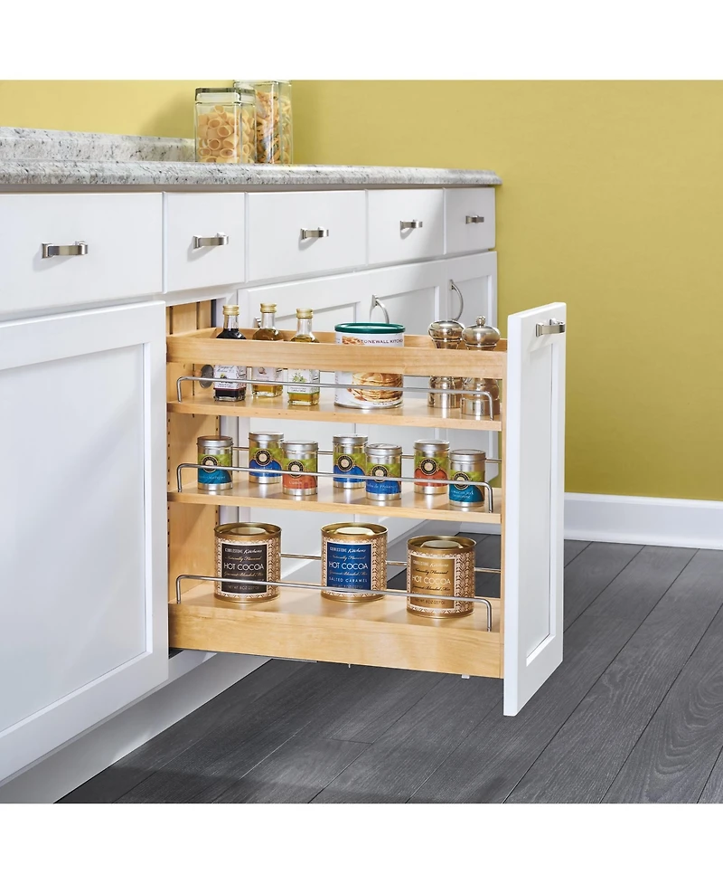 Rev-a-Shelf 8" Door/ Drawer Base Cabinet Organizer Soft-close, 448-bddsc-8C