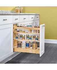 Rev-a-Shelf 8" Door/ Drawer Base Cabinet Organizer Soft-close, 448-bddsc-8C