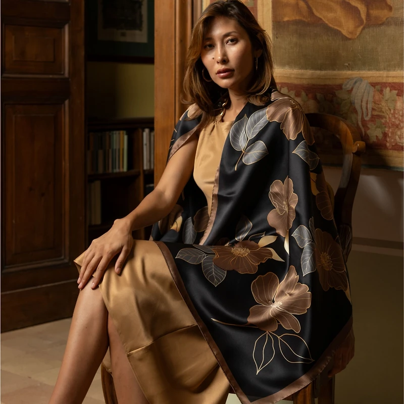 Laura - Silk Scarf/Shawl for Women