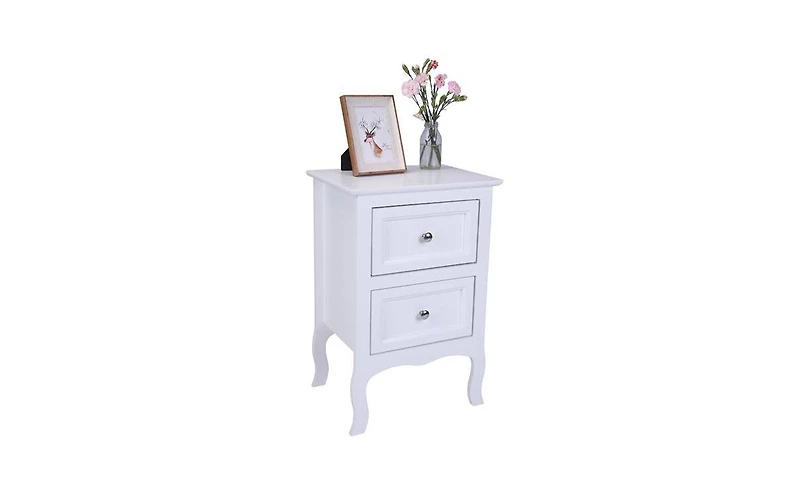 Slickblue 2-Piece Country Style Two-Tier Night Tables Set