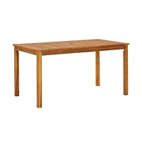 vidaXL Patio Table 55.1"x31.5"x29.1" Solid Acacia Wood
