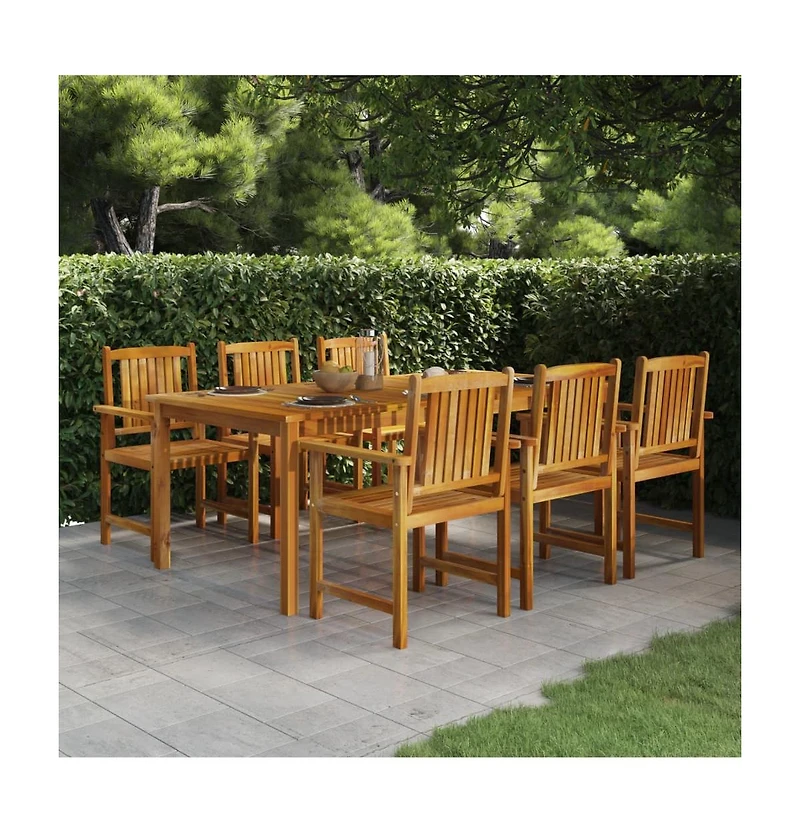 vidaXL Patio Table 78.7"x39.4"x29.1" Solid Wood Acacia
