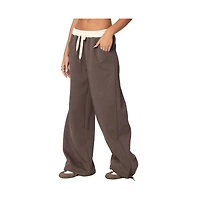 Edikted Womens Mikki Wide Leg Sweatpants