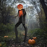 Yescom Scary Animated Pumpkin Halloween Decor 7 Ft with Motion & Sound Activated for Party