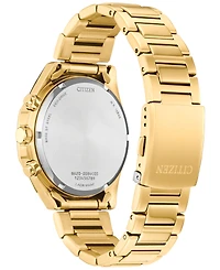 Citizen Eco-Drive Men's Chronograph Gold-Tone Stainless Steel Bracelet Watch 41mm