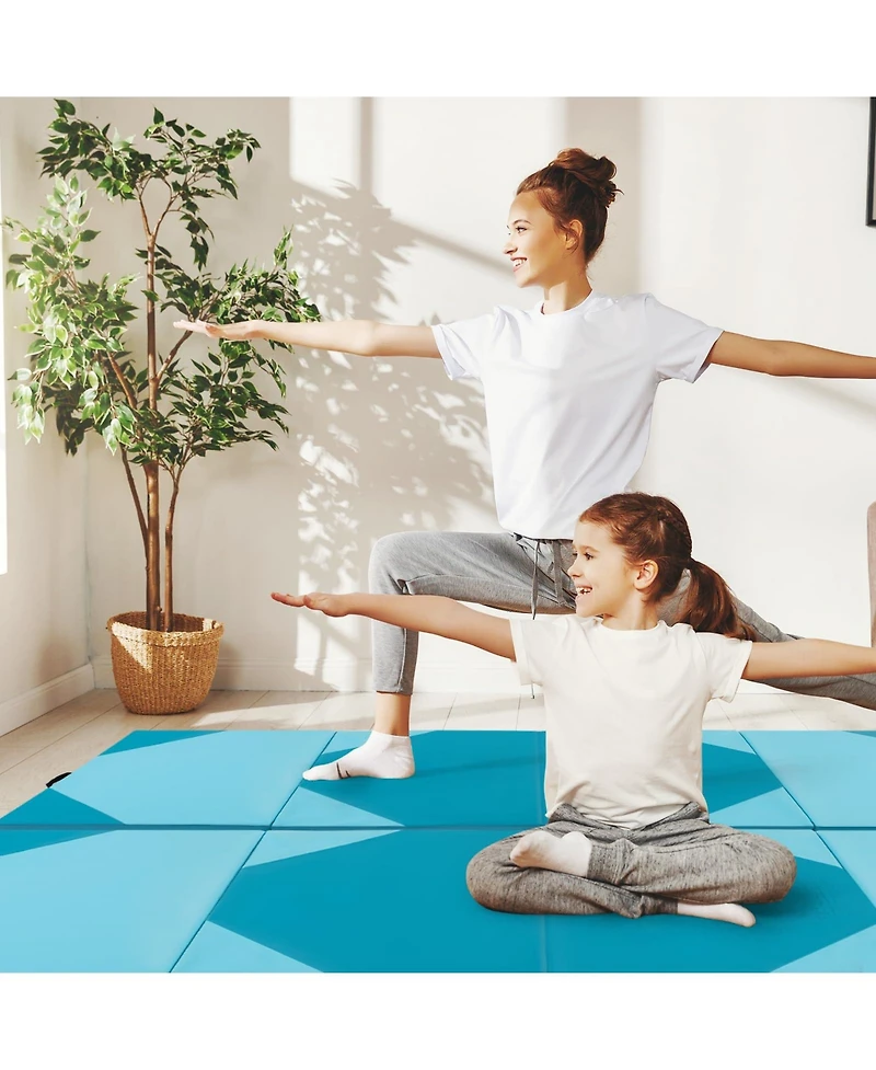 Givimo 10 Feet x 4 2 Inch Folding Exercise Mat with Hook and Loop Fasteners