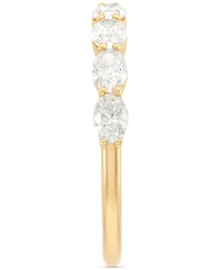 Diamond Oval Horizontal Seven Stone Band (1-1/20 ct. t.w.) in 14k Gold