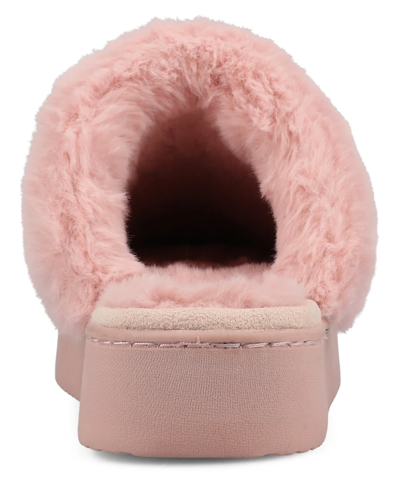 Journee Collection Women's Emmber Rhinestone Platform Slippers