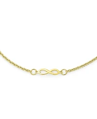 Bling Jewelry Dainty Infinity Love Knot Anklet Ankle Bracelet 14k Gold Plated Chain