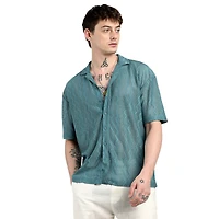 Campus Sutra Men's Splash Check Oversized Shirt
