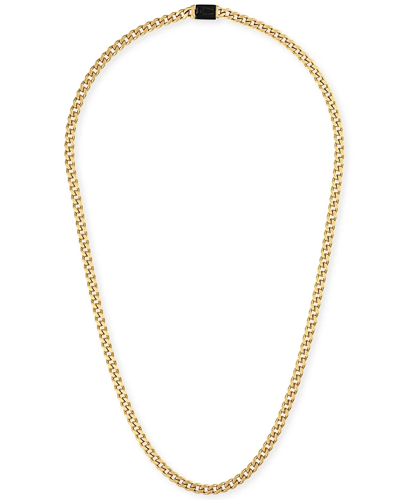 Bulova Gold-Tone Stainless Steel Classic Curb Chain 22" Necklace