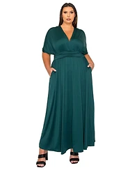 L I V D Plus Raffi Empire Waist Pocket Maxi Dress