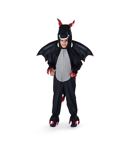 Dress Up America Black Dragon Jumpsuit Costume Set - Kids Boys