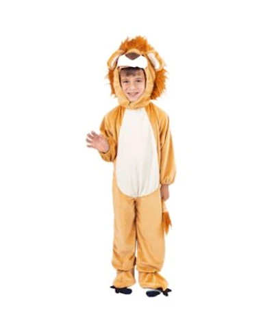 Dress Up America Lion Jumpsuit Hood Costume Kids Boys Girls