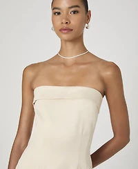 French Connection Women's Structured Satin Strapless Dress