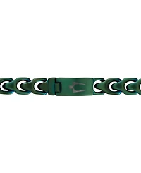 Bulova Green-Tone Stainless Steel Link Bracelet