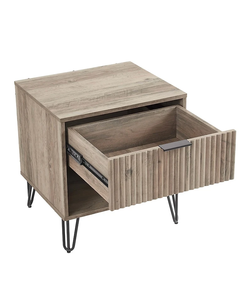 Manhattan Comfort Dumbo 2-Piece 1-Drawer Modern Nightstand Set