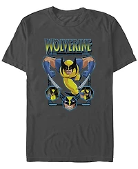 Fifth Sun Men's Wolverine Animated Attack Short Sleeve T-Shirt