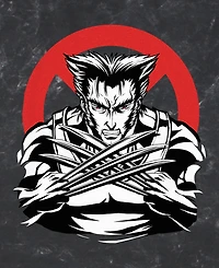 Fifth Sun Men's Marvel X-Men Wolverine Anime Short Sleeve Mineral Wash Tee