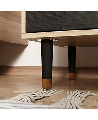 Homsee Rectangle Storage Cabinet, Sideboard, Dresser with 6 Drawers