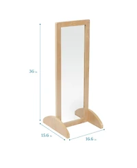 ECR4Kids Toddler Single-Sided Bi-Directional Mirror, Natural